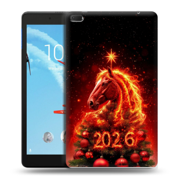 Силиконовый чехол на Lenovo Tab E8 с принтом Новый год