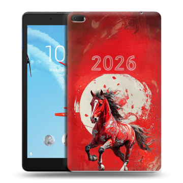 Силиконовый чехол на Lenovo Tab E8 с принтом Новый год