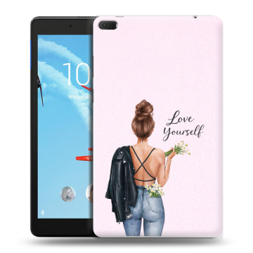 Силиконовый чехол на Lenovo Tab E8 с принтом женский