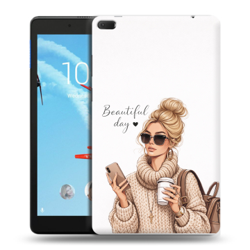 Силиконовый чехол на Lenovo Tab E8 с принтом женский