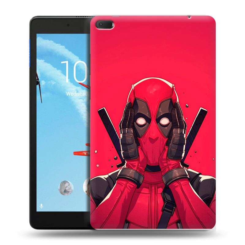 Силиконовый чехол на Lenovo Tab E8 с принтом Дедпул Deadpool Силиконовый чехол на Lenovo Tab E8 с принтом Дедпул Deadpool