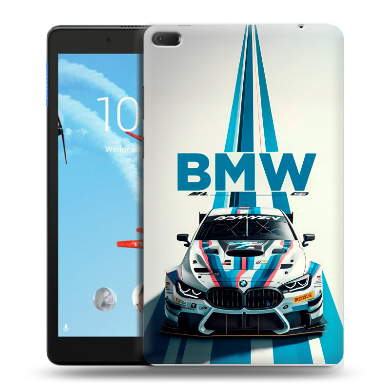 Силиконовый чехол на Lenovo Tab E8 с принтом БМВ BMW Силиконовый чехол на Lenovo Tab E8 с принтом БМВ BMW