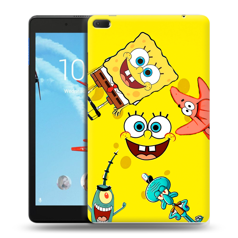 Силиконовый чехол на Lenovo Tab E8 с принтом Спанч боб Спанчбоб Силиконовый чехол на Lenovo Tab E8 с принтом Спанч боб Спанчбоб