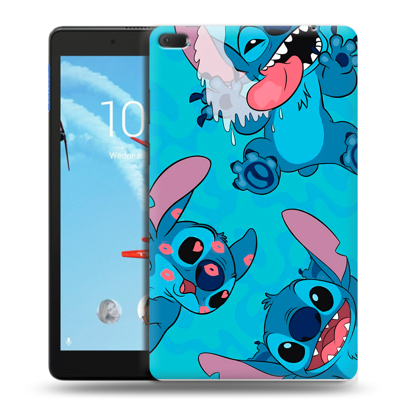 Силиконовый чехол на Lenovo Tab E8 с принтом Лило и Стич Силиконовый чехол на Lenovo Tab E8 с принтом Лило и Стич