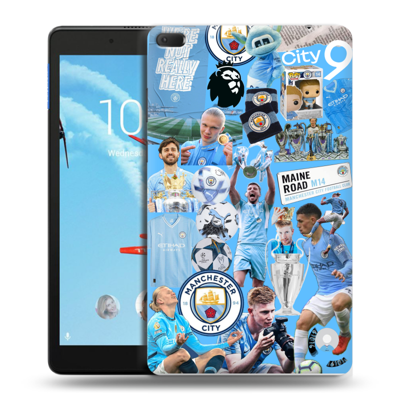 Силиконовый чехол на Lenovo Tab E8 с принтом Man City Манчестер Сити Силиконовый чехол на Lenovo Tab E8 с принтом Man City Манчестер Сити