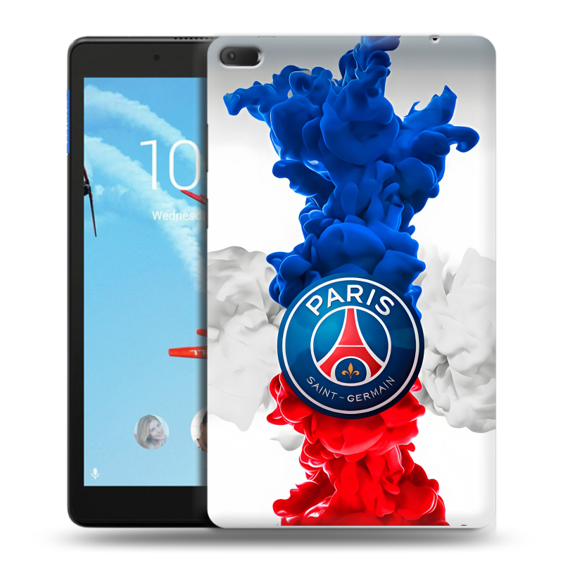 Силиконовый чехол на Lenovo Tab E8 с принтом PSG ПСЖ Силиконовый чехол на Lenovo Tab E8 с принтом PSG ПСЖ