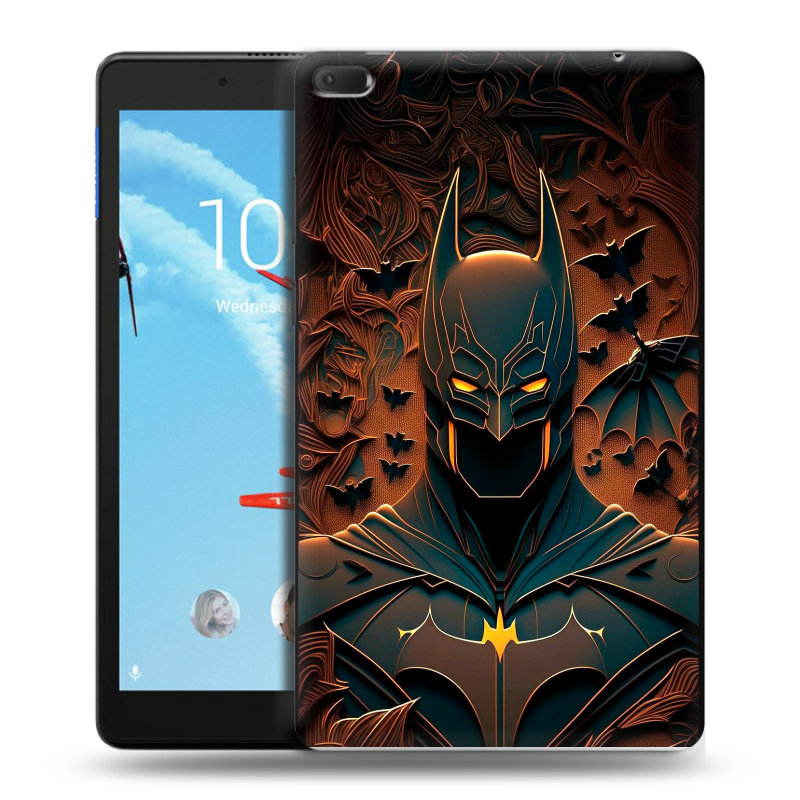 Силиконовый чехол на Lenovo Tab E8 с принтом Batman Бэтмен Силиконовый чехол на Lenovo Tab E8 с принтом Batman Бэтмен