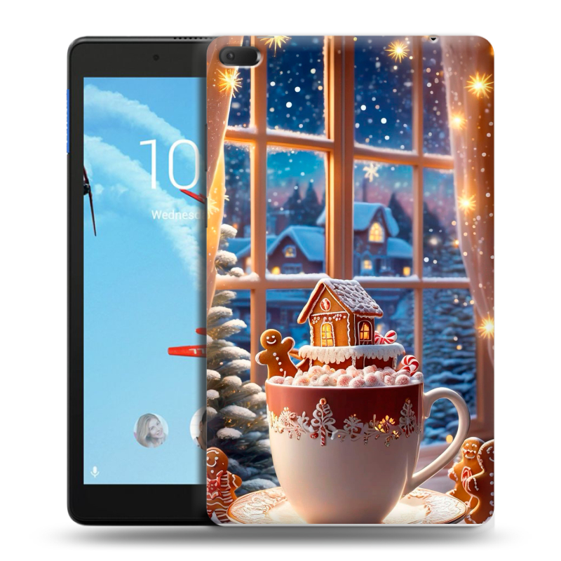 Силиконовый чехол на Lenovo Tab E8 с принтом Новый год Силиконовый чехол на Lenovo Tab E8 с принтом Новый год