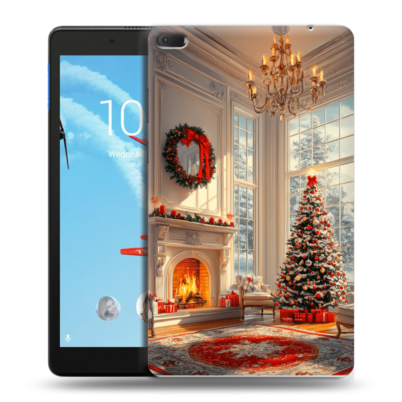 Силиконовый чехол на Lenovo Tab E8 с принтом Новый год Силиконовый чехол на Lenovo Tab E8 с принтом Новый год