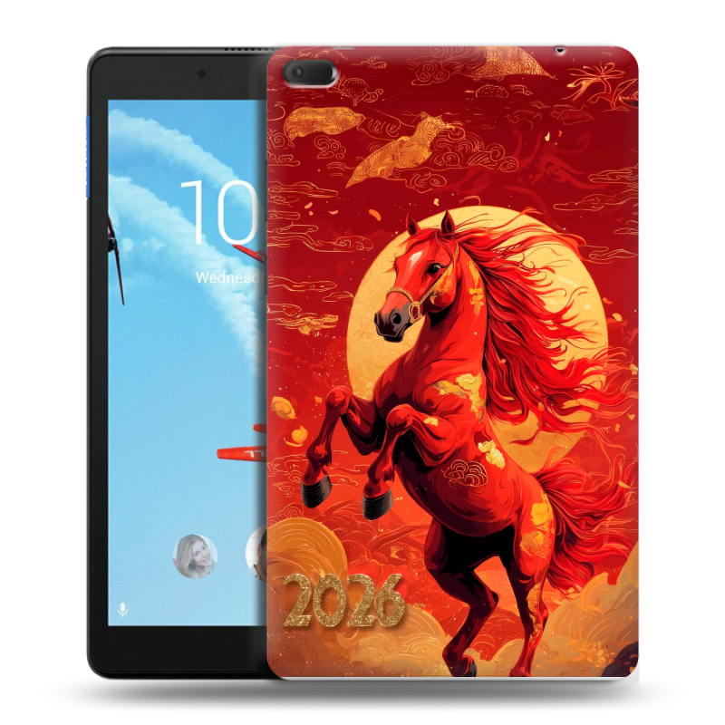 Силиконовый чехол на Lenovo Tab E8 с принтом Новый год Силиконовый чехол на Lenovo Tab E8 с принтом Новый год