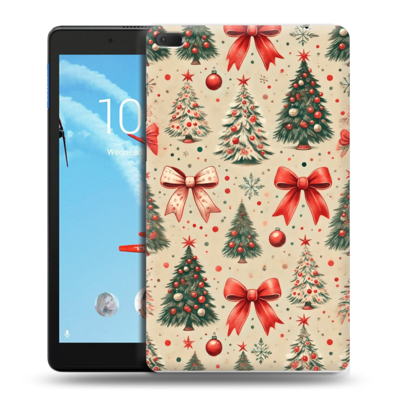 Силиконовый чехол на Lenovo Tab E8 с принтом Новый год Силиконовый чехол на Lenovo Tab E8 с принтом Новый год