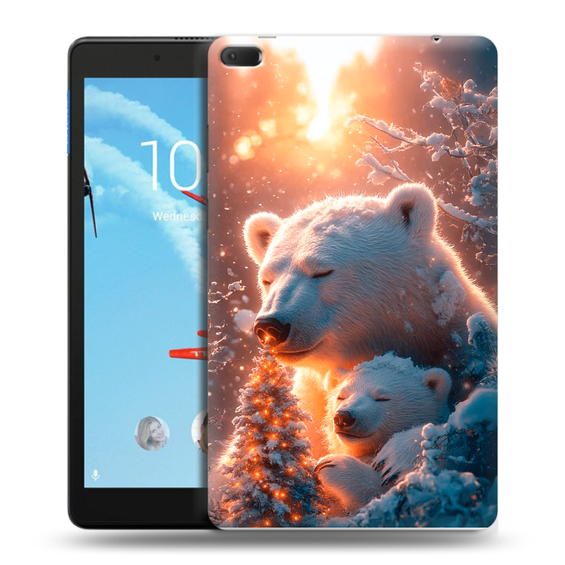 Силиконовый чехол на Lenovo Tab E8 с принтом Новый год Силиконовый чехол на Lenovo Tab E8 с принтом Новый год
