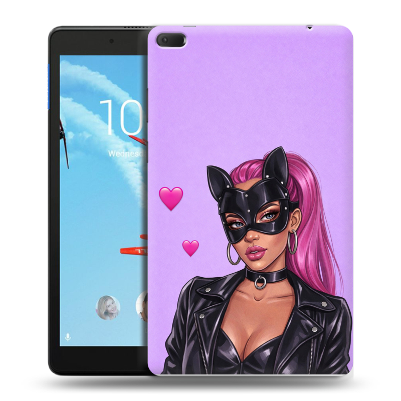 Силиконовый чехол на Lenovo Tab E8 с принтом женский Силиконовый чехол на Lenovo Tab E8 с принтом женский