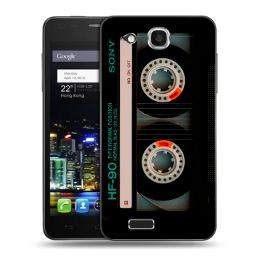 Пластиковый чехол на Alcatel One Touch Idol Ultra с принтом Кассета Пластиковый чехол на Alcatel One Touch Idol Ultra с принтом Кассета