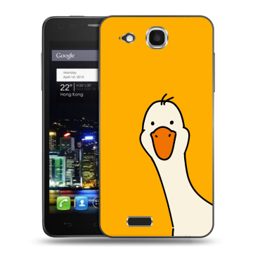 Пластиковый чехол на Alcatel One Touch Idol Ultra с принтом Утка Пластиковый чехол на Alcatel One Touch Idol Ultra с принтом Утка