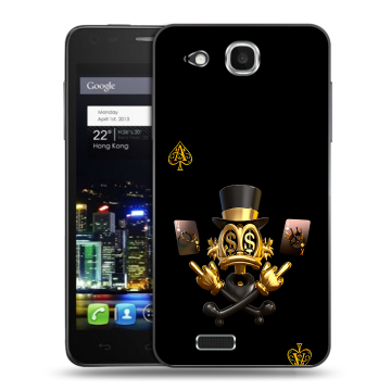 Пластиковый чехол на Alcatel One Touch Idol Ultra с принтом Золотой скрудж макдак Пластиковый чехол на Alcatel One Touch Idol Ultra с принтом Золотой скрудж макдак