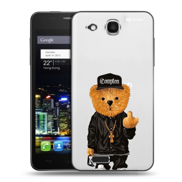Пластиковый чехол на Alcatel One Touch Idol Ultra с принтом Плюшевый медведь Пластиковый чехол на Alcatel One Touch Idol Ultra с принтом Плюшевый медведь