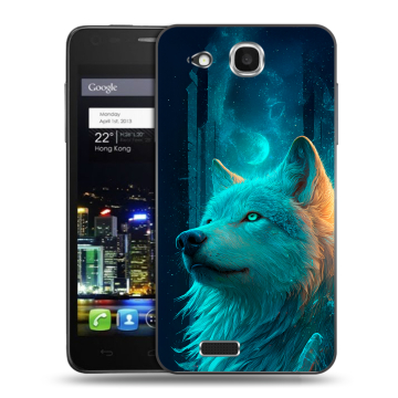 Пластиковый чехол на Alcatel One Touch Idol Ultra с принтом бабочки саккура Пластиковый чехол на Alcatel One Touch Idol Ultra с принтом бабочки саккура