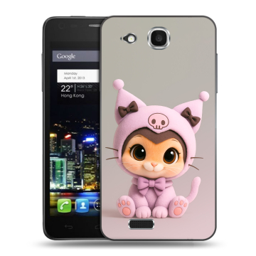 Пластиковый чехол на Alcatel One Touch Idol Ultra с принтом Куроми Kuromi Пластиковый чехол на Alcatel One Touch Idol Ultra с принтом Куроми Kuromi