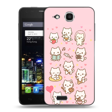 Пластиковый чехол на Alcatel One Touch Idol Ultra с принтом Hello Kitty Хелоу Кити Пластиковый чехол на Alcatel One Touch Idol Ultra с принтом Hello Kitty Хелоу Кити