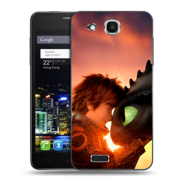 Пластиковый чехол на Alcatel One Touch Idol Ultra с принтом Как приручить дракона Пластиковый чехол на Alcatel One Touch Idol Ultra с принтом Как приручить дракона