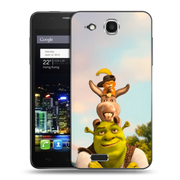 Пластиковый чехол на Alcatel One Touch Idol Ultra с принтом Шрек Shrek