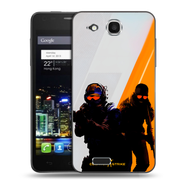 Пластиковый чехол на Alcatel One Touch Idol Ultra с принтом Контер страйк Counter strike Пластиковый чехол на Alcatel One Touch Idol Ultra с принтом Контер страйк Counter strike