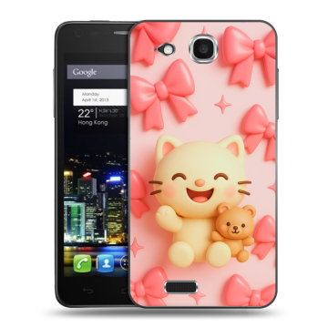 Пластиковый чехол на Alcatel One Touch Idol Ultra с принтом для девочек Пластиковый чехол на Alcatel One Touch Idol Ultra с принтом для девочек