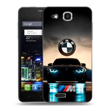Пластиковый чехол на Alcatel One Touch Idol Ultra с принтом БМВ BMW