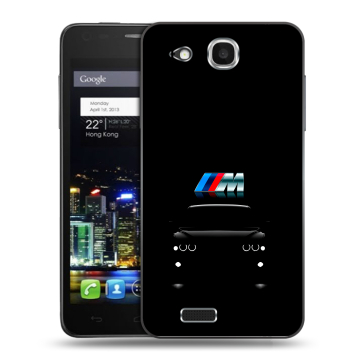 Пластиковый чехол на Alcatel One Touch Idol Ultra с принтом БМВ BMW
