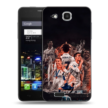 Пластиковый чехол на Alcatel One Touch Idol Ultra с принтом Реал Роналдо Real Ronaldo Пластиковый чехол на Alcatel One Touch Idol Ultra с принтом Реал Роналдо Real Ronaldo