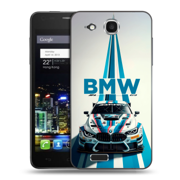 Пластиковый чехол на Alcatel One Touch Idol Ultra с принтом БМВ BMW Пластиковый чехол на Alcatel One Touch Idol Ultra с принтом БМВ BMW