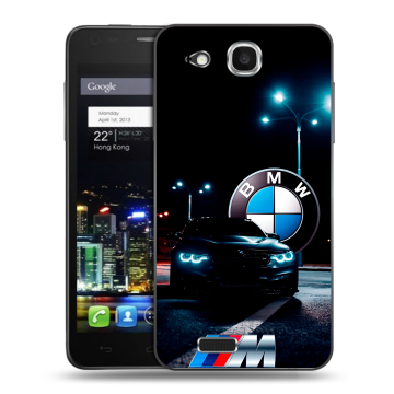 Пластиковый чехол на Alcatel One Touch Idol Ultra с принтом БМВ BMW