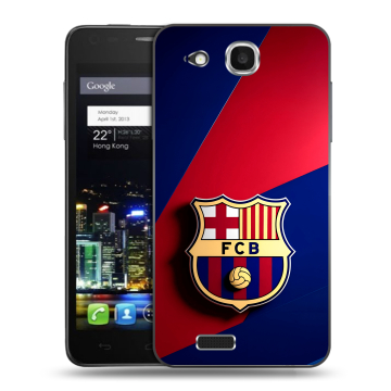 Пластиковый чехол на Alcatel One Touch Idol Ultra с принтом Барселона Barcelona Пластиковый чехол на Alcatel One Touch Idol Ultra с принтом Барселона Barcelona