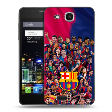 Пластиковый чехол на Alcatel One Touch Idol Ultra с принтом Барселона Barcelona Пластиковый чехол на Alcatel One Touch Idol Ultra с принтом Барселона Barcelona