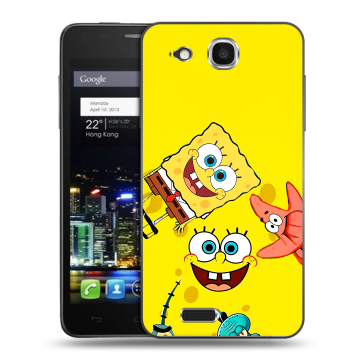 Пластиковый чехол на Alcatel One Touch Idol Ultra с принтом Спанч боб Спанчбоб Пластиковый чехол на Alcatel One Touch Idol Ultra с принтом Спанч боб Спанчбоб