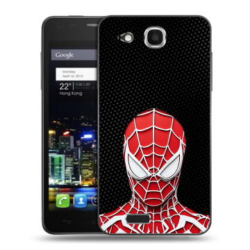 Пластиковый чехол на Alcatel One Touch Idol Ultra с принтом человек паук spiderman Пластиковый чехол на Alcatel One Touch Idol Ultra с принтом человек паук spiderman