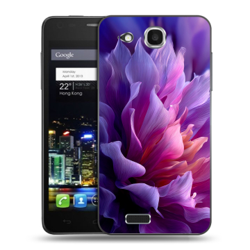 Пластиковый чехол на Alcatel One Touch Idol Ultra с принтом женский цветы Пластиковый чехол на Alcatel One Touch Idol Ultra с принтом женский цветы