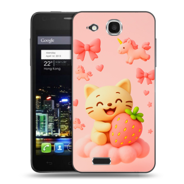 Пластиковый чехол на Alcatel One Touch Idol Ultra с принтом для девочек Пластиковый чехол на Alcatel One Touch Idol Ultra с принтом для девочек