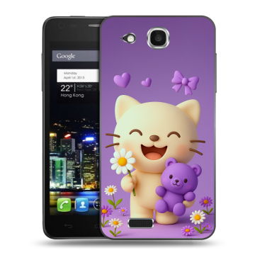 Пластиковый чехол на Alcatel One Touch Idol Ultra с принтом для девочек Пластиковый чехол на Alcatel One Touch Idol Ultra с принтом для девочек