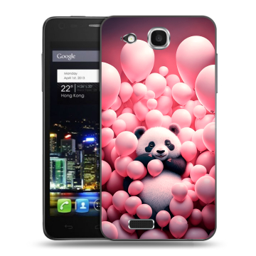 Пластиковый чехол на Alcatel One Touch Idol Ultra с принтом Панда Пластиковый чехол на Alcatel One Touch Idol Ultra с принтом Панда