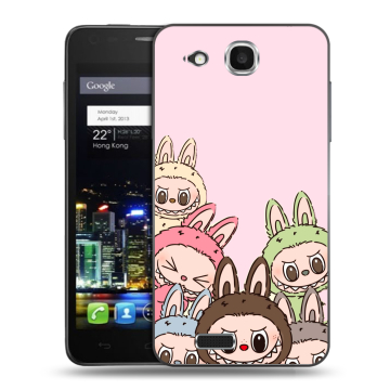 Пластиковый чехол на Alcatel One Touch Idol Ultra с принтом Лабубу
