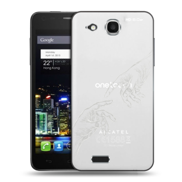 Пластиковый чехол на Alcatel One Touch Idol Ultra с принтом Сотворение мира