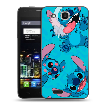 Пластиковый чехол на Alcatel One Touch Idol Ultra с принтом Лило и Стич Пластиковый чехол на Alcatel One Touch Idol Ultra с принтом Лило и Стич