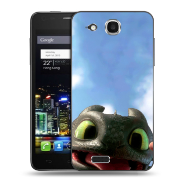Пластиковый чехол на Alcatel One Touch Idol Ultra с принтом Как приручить дракона Пластиковый чехол на Alcatel One Touch Idol Ultra с принтом Как приручить дракона