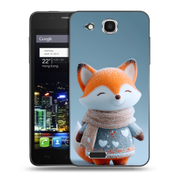 Пластиковый чехол на Alcatel One Touch Idol Ultra с принтом Лиса