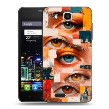 Пластиковый чехол на Alcatel One Touch Idol Ultra с принтом Модный принт