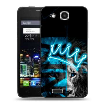 Пластиковый чехол на Alcatel One Touch Idol Ultra с принтом Король лев