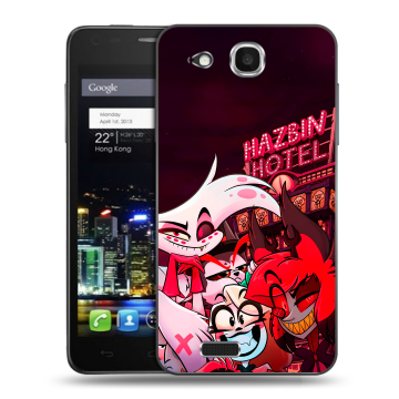 Пластиковый чехол на Alcatel One Touch Idol Ultra с принтом Hazbin Hotel Отель Хазбин Пластиковый чехол на Alcatel One Touch Idol Ultra с принтом Hazbin Hotel Отель Хазбин