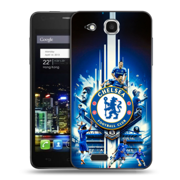 Пластиковый чехол на Alcatel One Touch Idol Ultra с принтом Chelsea Челси